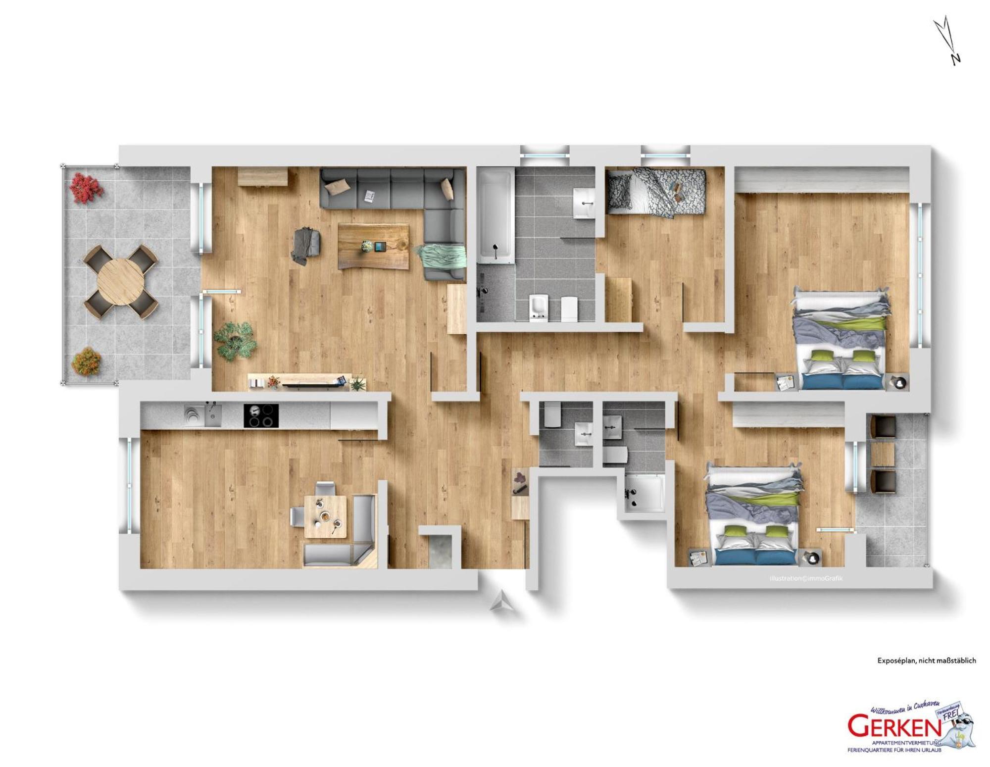 Haus Muehlentrift Doese Daire Cuxhaven Oda fotoğraf